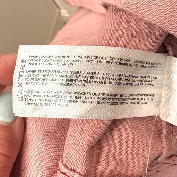 Finders Keepers Dress Pink Button Down Cargo Mini Cotton Stretch Mini Women's 8 - Picture 8 of 8